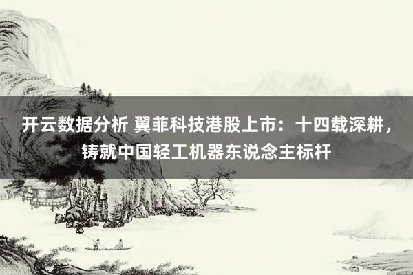 开云数据分析 翼菲科技港股上市：十四载深耕，铸就中国轻工机器东说念主标杆
